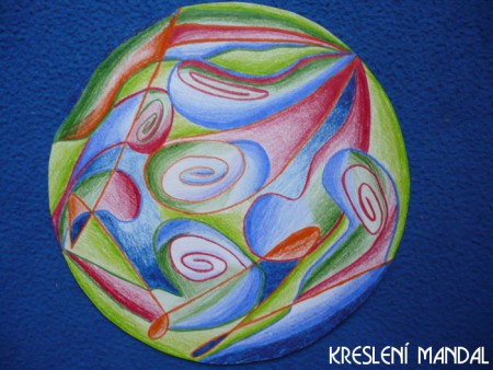 mandala - kresba pastelkou